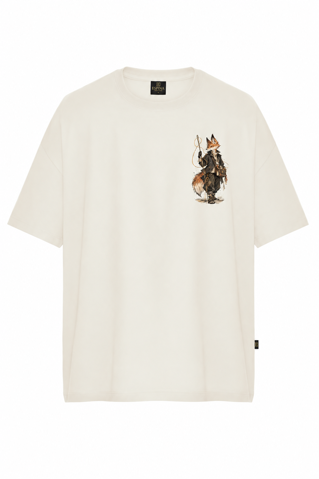 Gezgin Tilki Baskılı Unisex Tişört