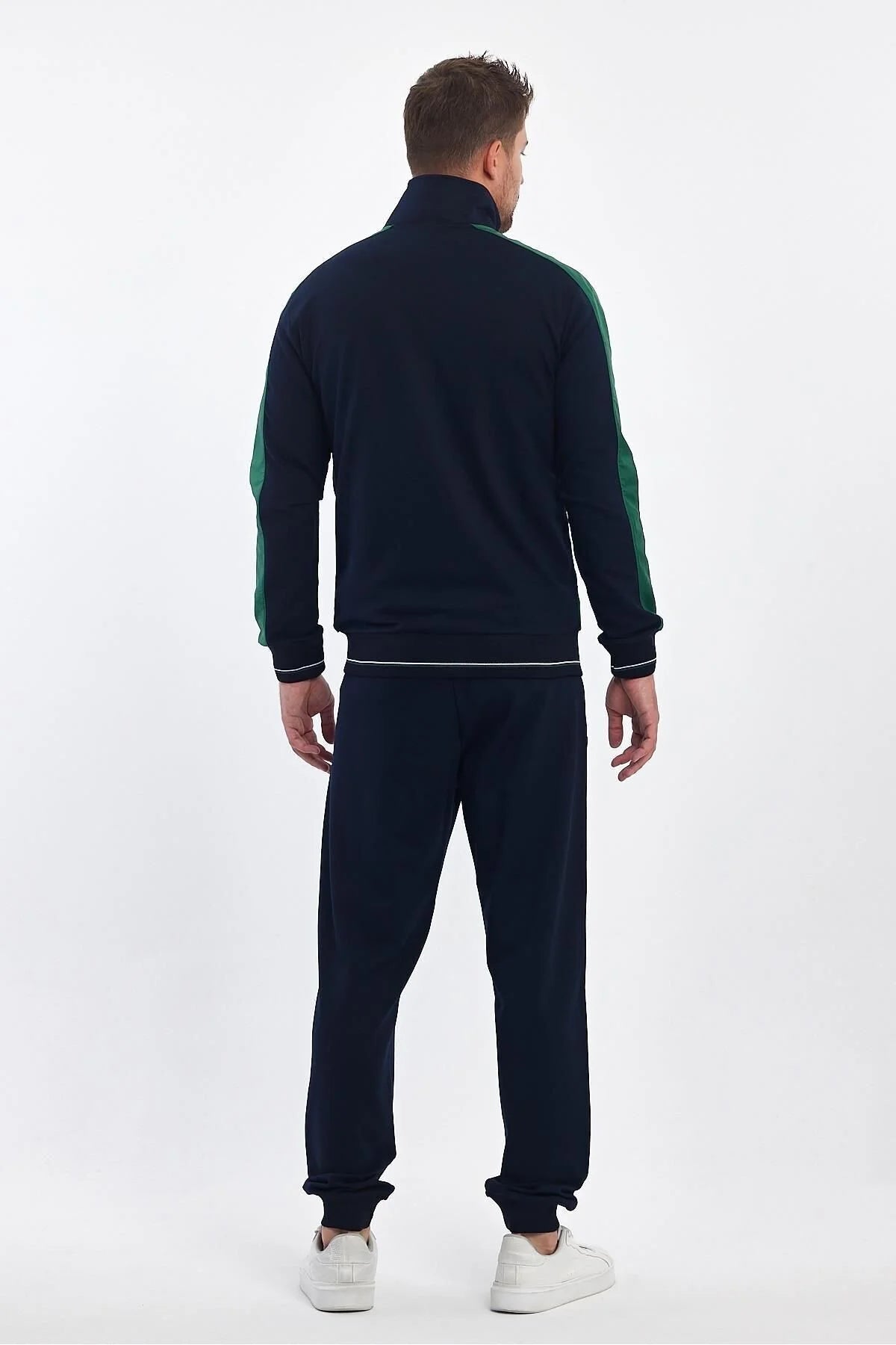 Erkek Yandan Robalı Fermuarlı Spor Eşofman Takımı