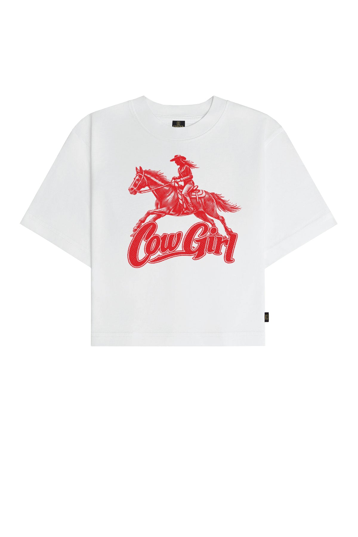 CowGril Baskılı Crop Tişört