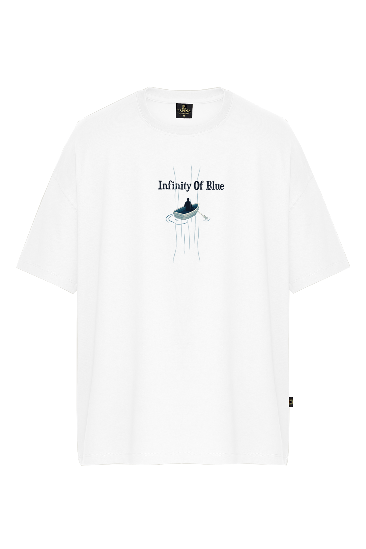 Oversize Infinity Of Blue Baskılı Kısa Kollu Tişört
