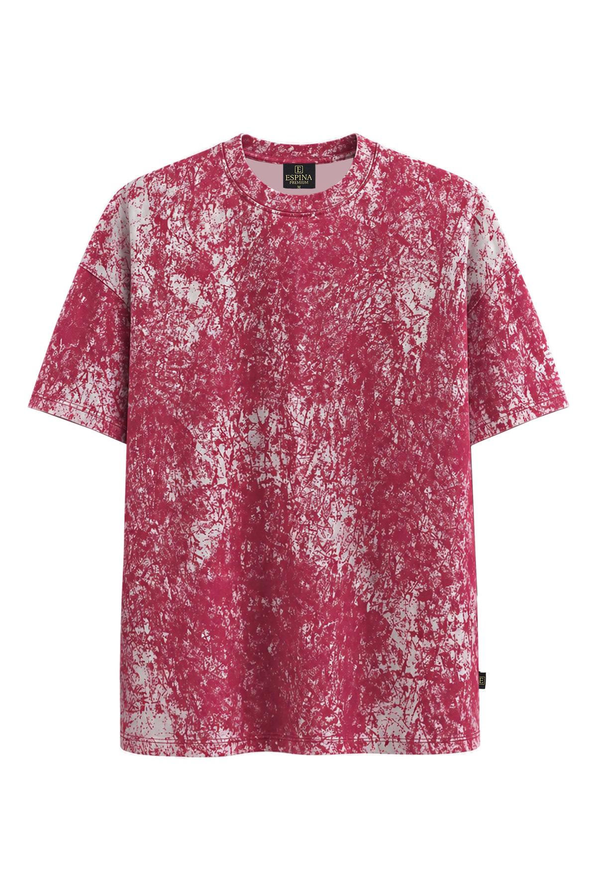 Batik Desenli Oversize Kısa Kollu Tişört