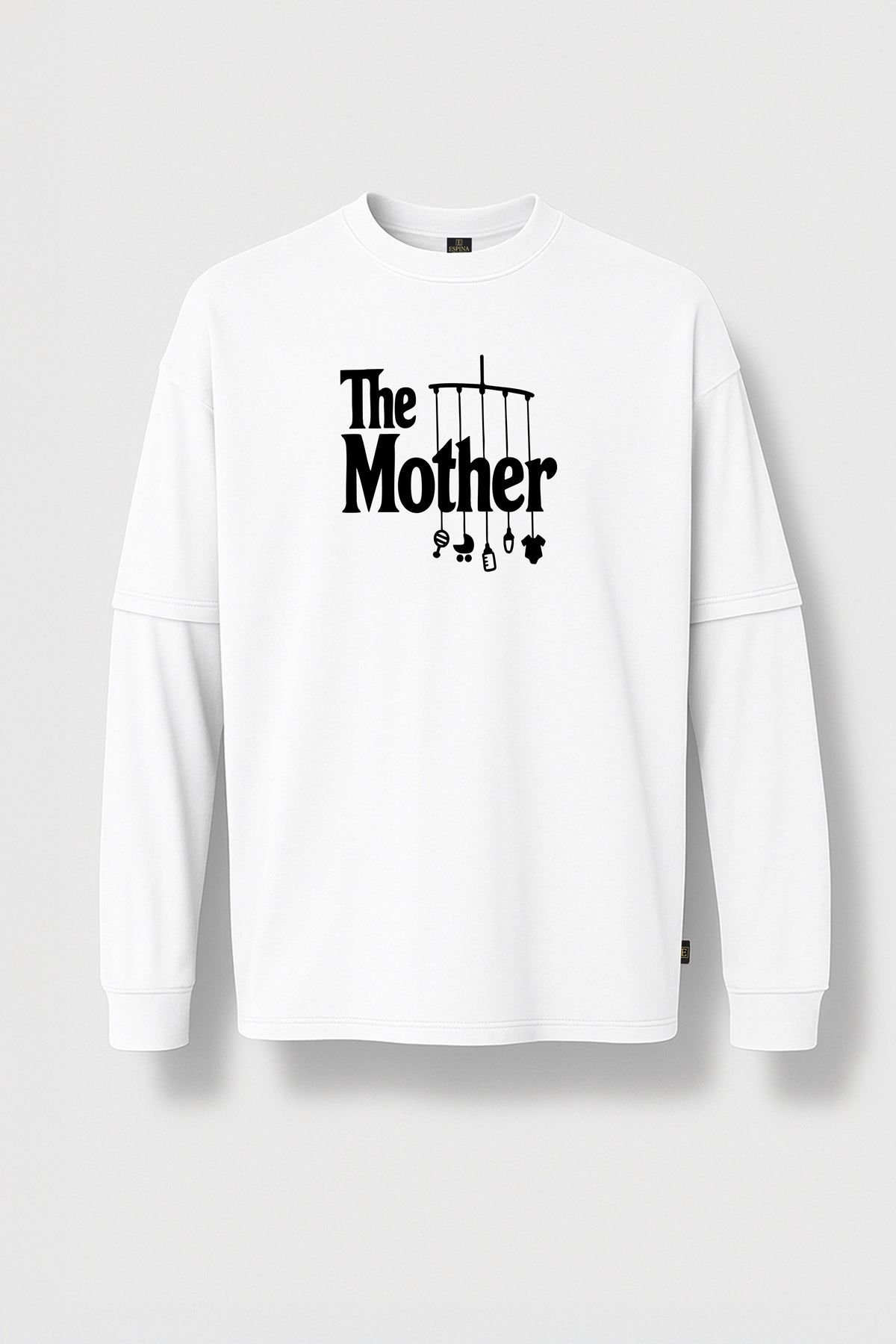 Uzun Kollu The Mother Baskılı Oversize Tişört