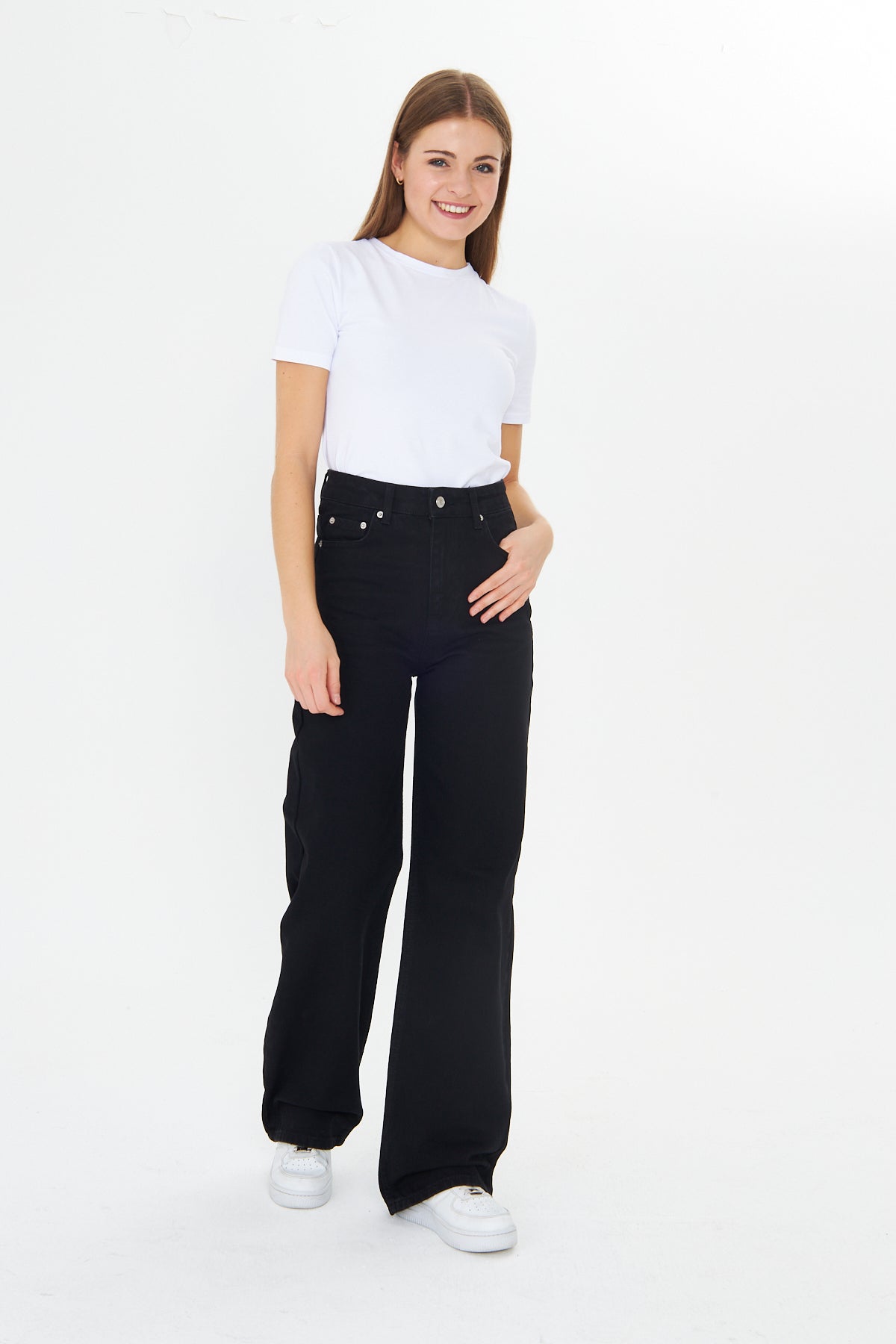 Yüksek Bel Wide Leg Jean 00039