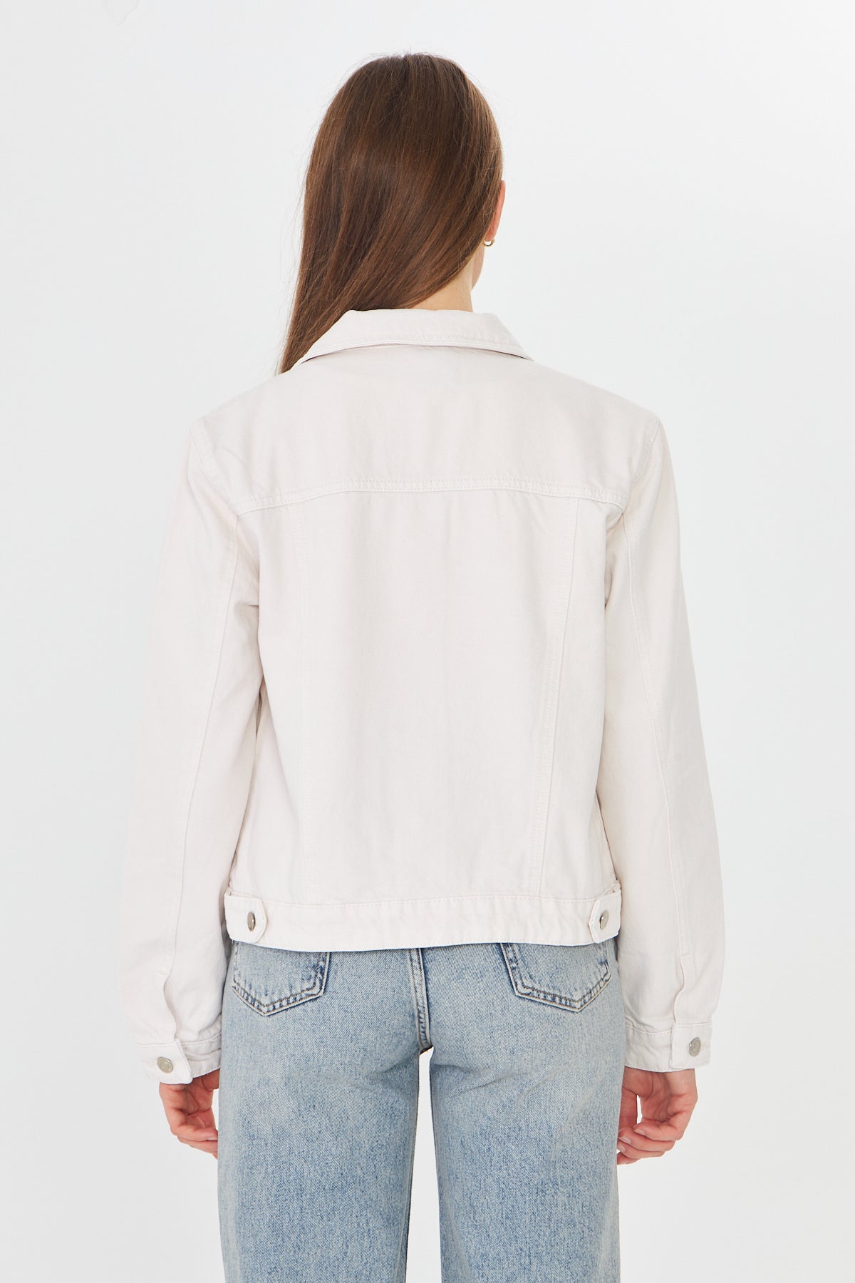Kadın Beyaz Denim Ceket 00041