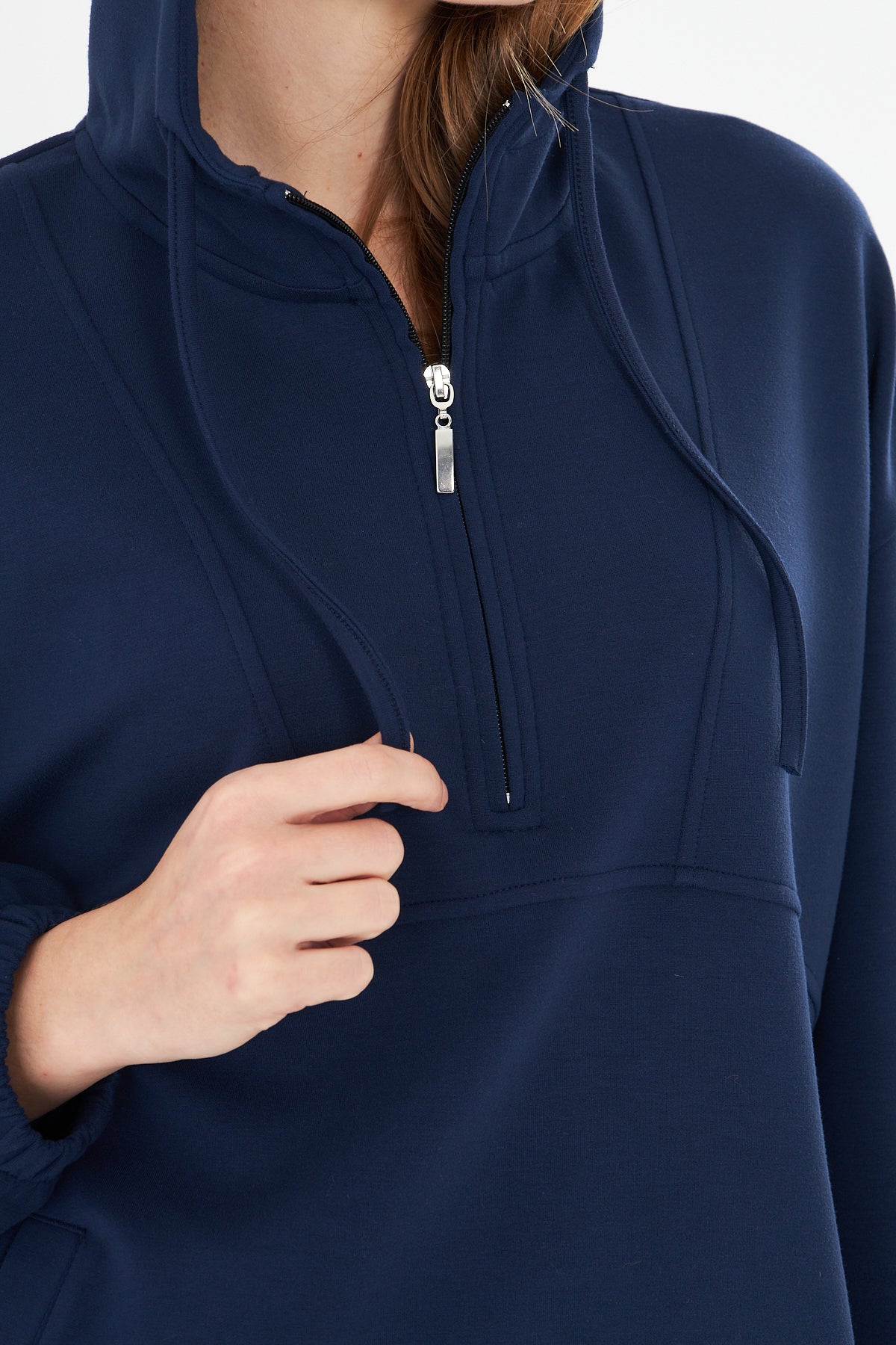 Kadın Double Face Interlok Relax Fit Hoodie & Jogger Set