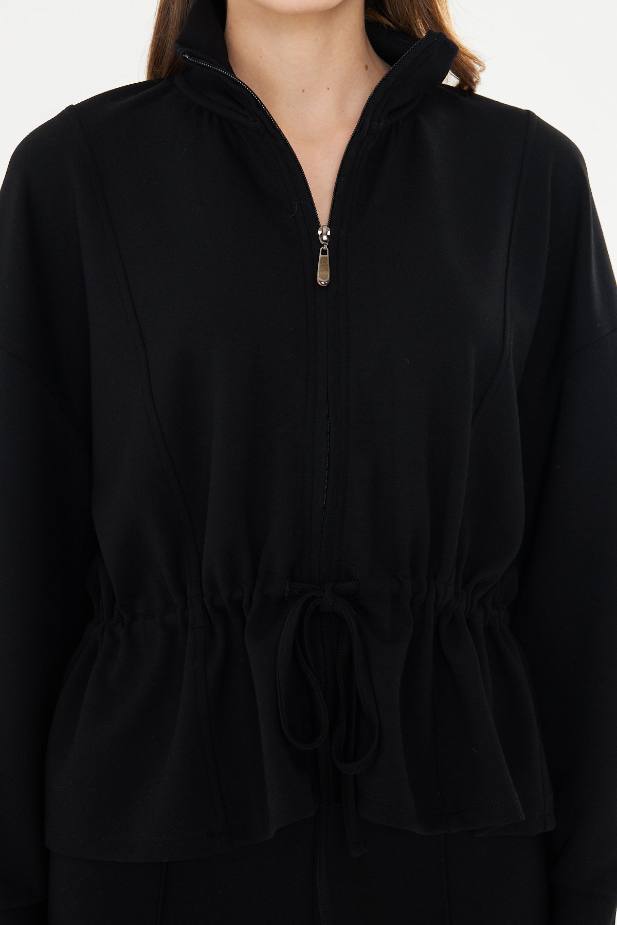 Kadın Double Face Interlok Relax Fit Hoodie & Jogger Set