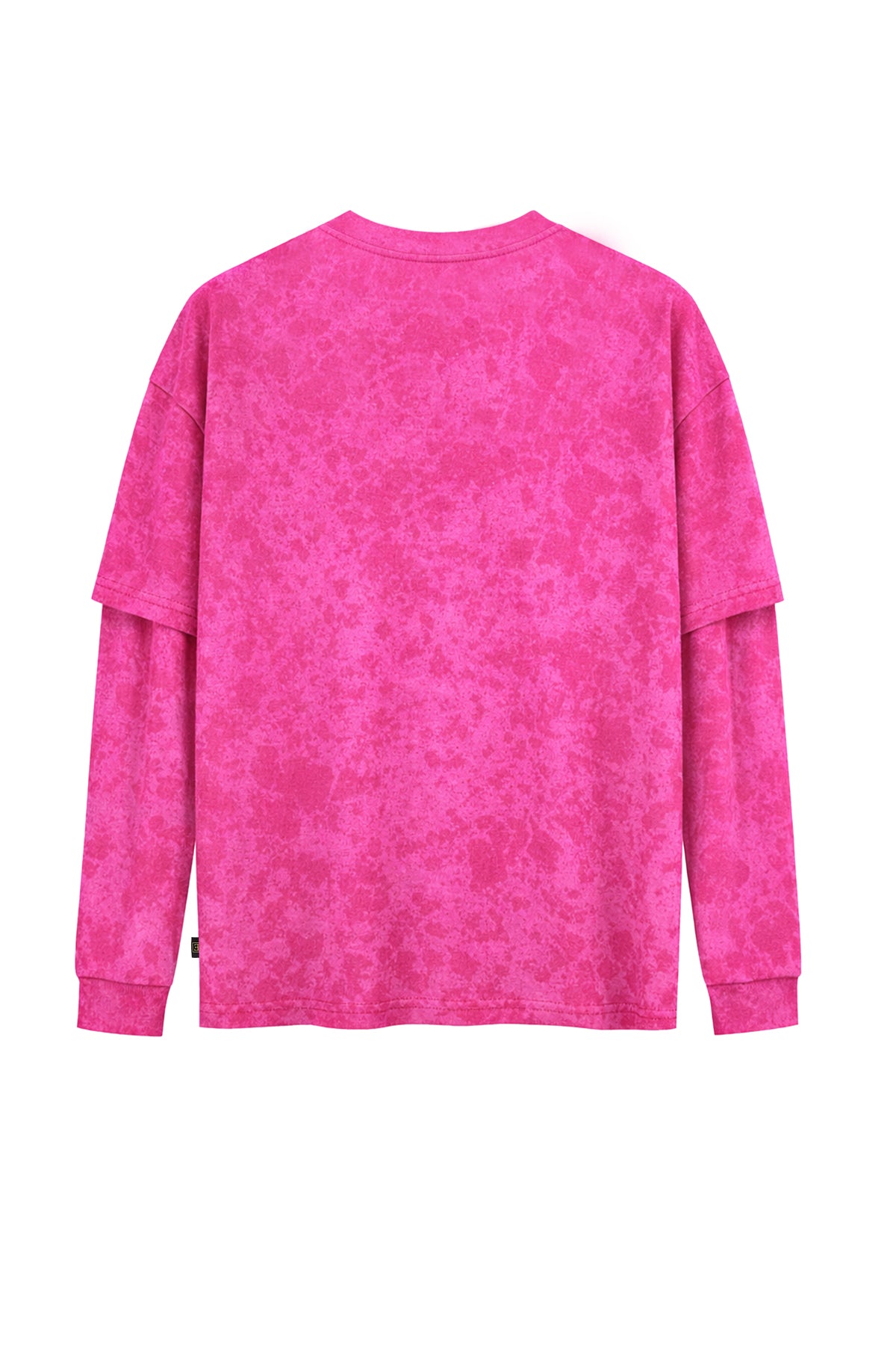 Çift Kollu Vintage Baskılı Oversize Tişört