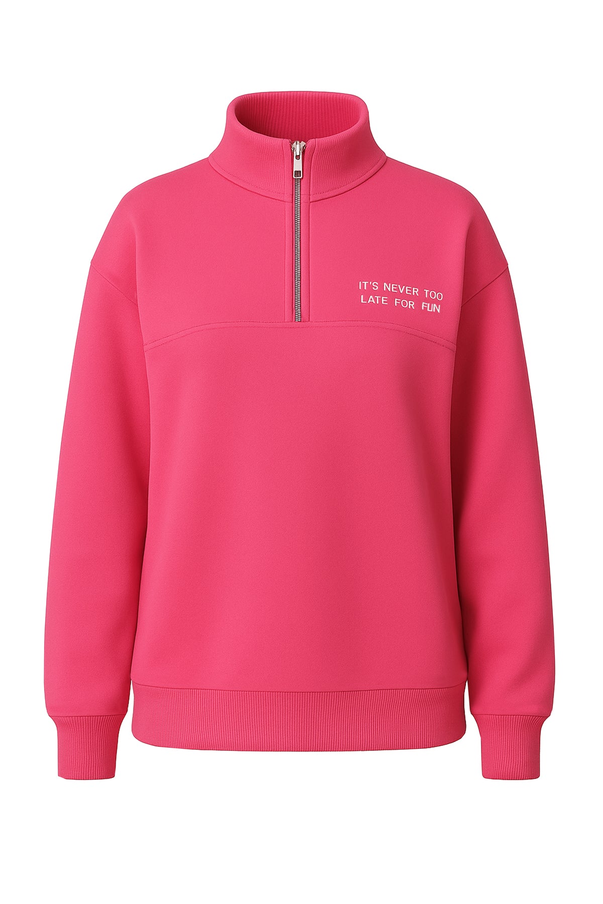 Kadın Oversize Slogan Baskılı Tunik Sweatshirt