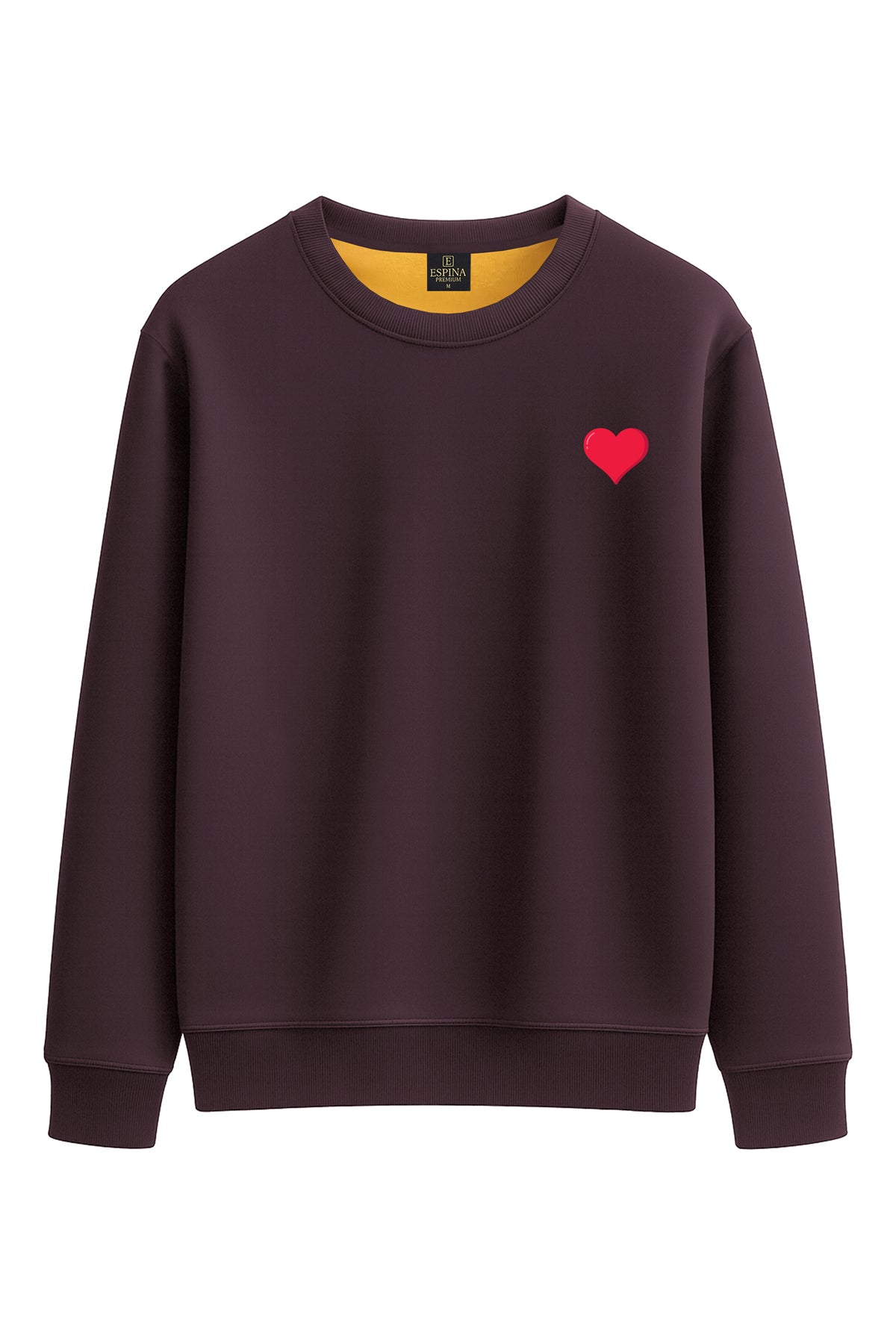 Regular Kalp Baskılı Sweatshirt