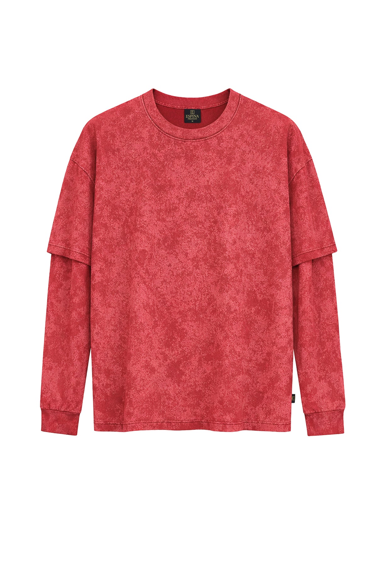 Two-Sleeve Vintage Print Oversize T-Shirt