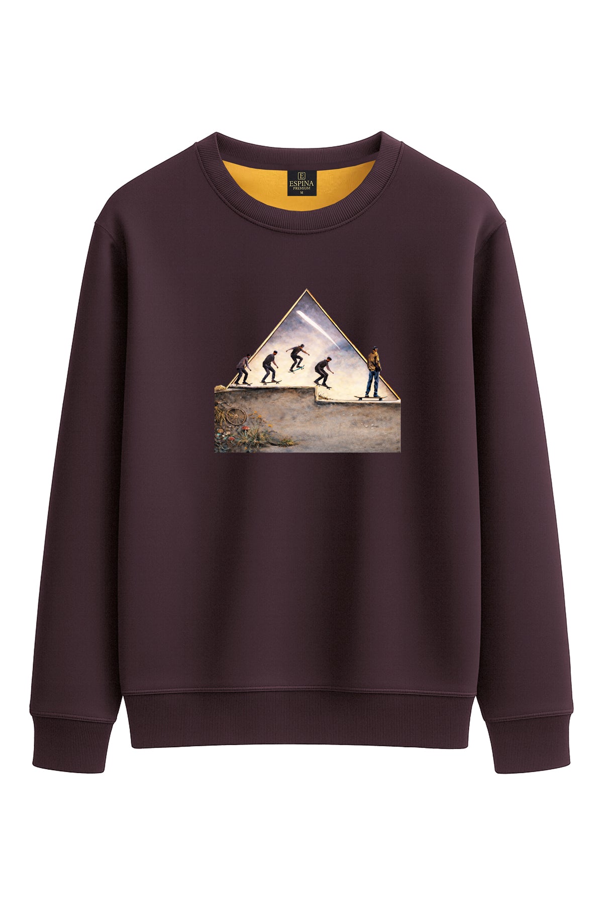 Unisex Kaykay Baskılı Sweatshirt