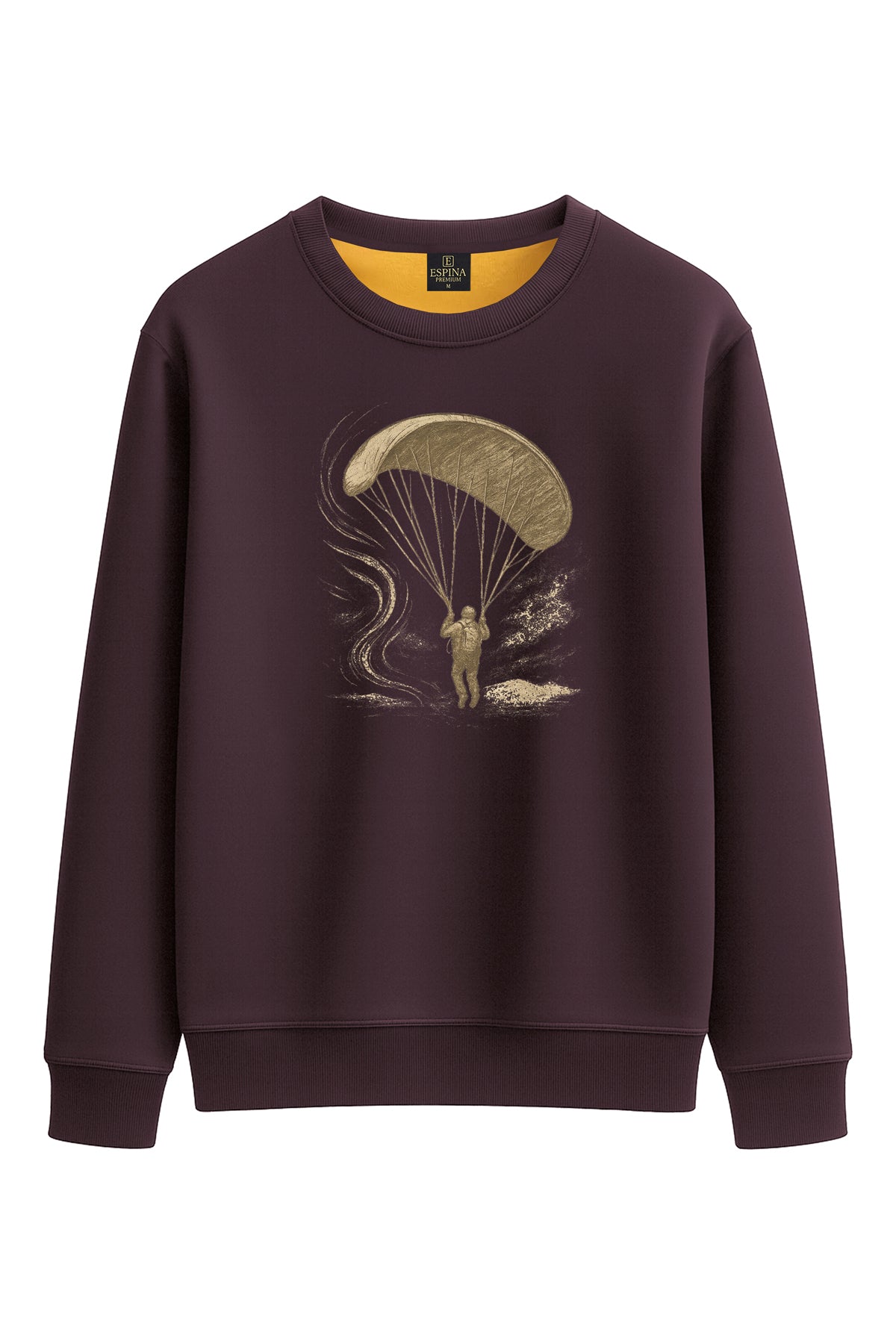 Unisex Regular Paraşüt Baskılı Sweatshirt