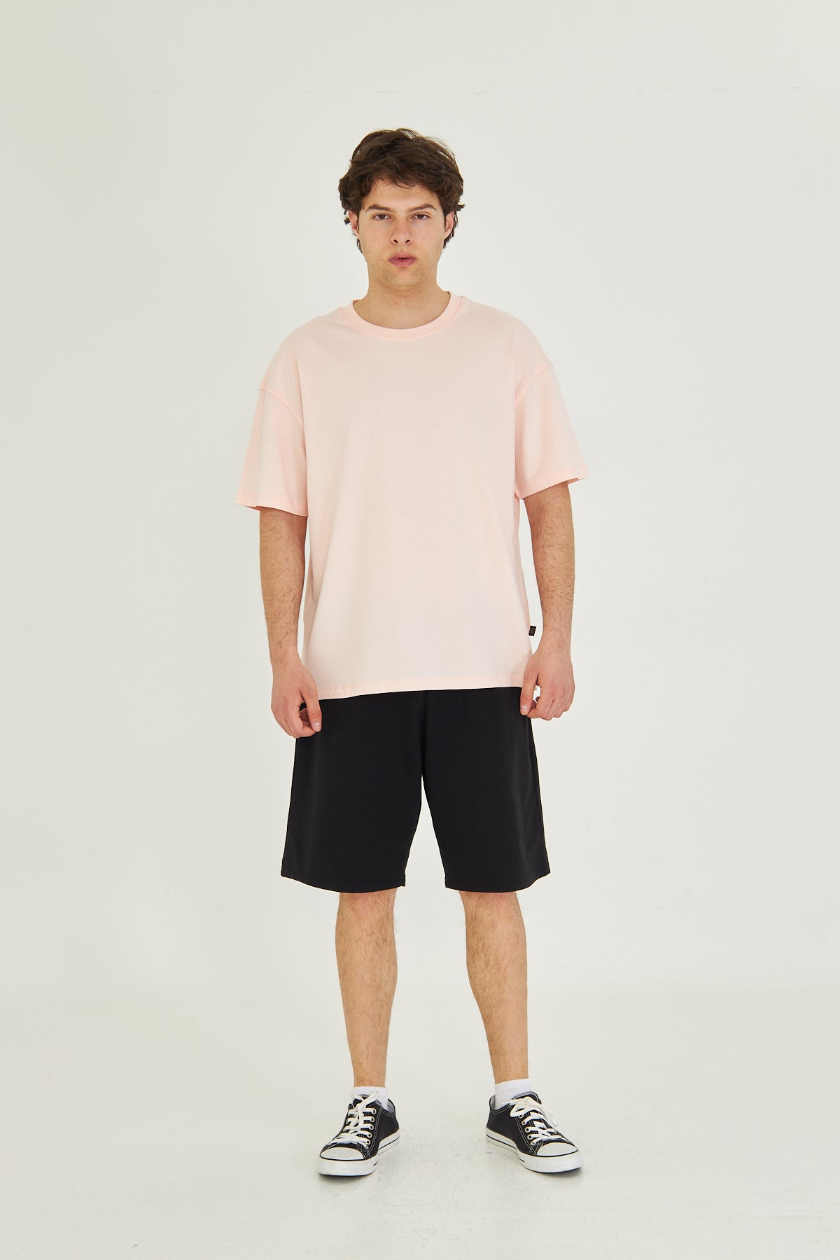Basic Tişört Oversize - Pembe