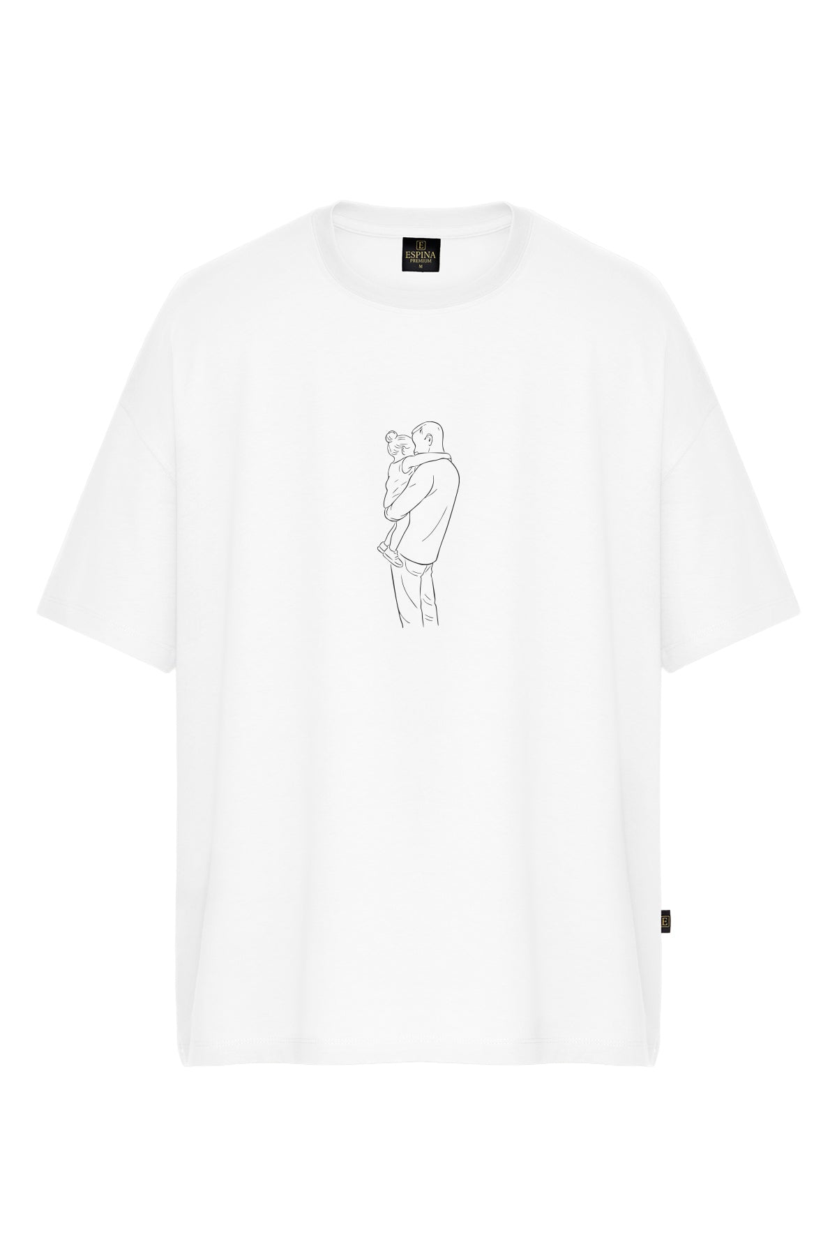 Oversize Baba Kız Baskılı Tişört