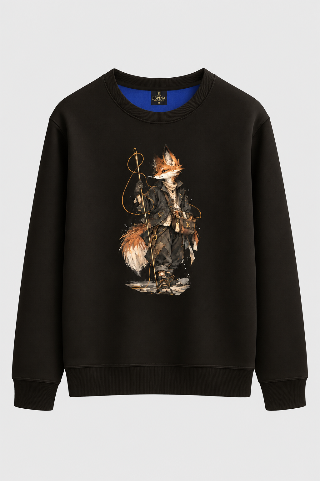 Gezgin Tilki Baskılı Sweatshirt
