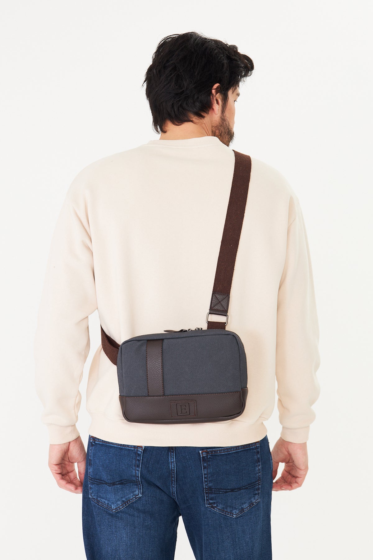 Unisex Hasır Dokulu Çapraz Omuz Çantası