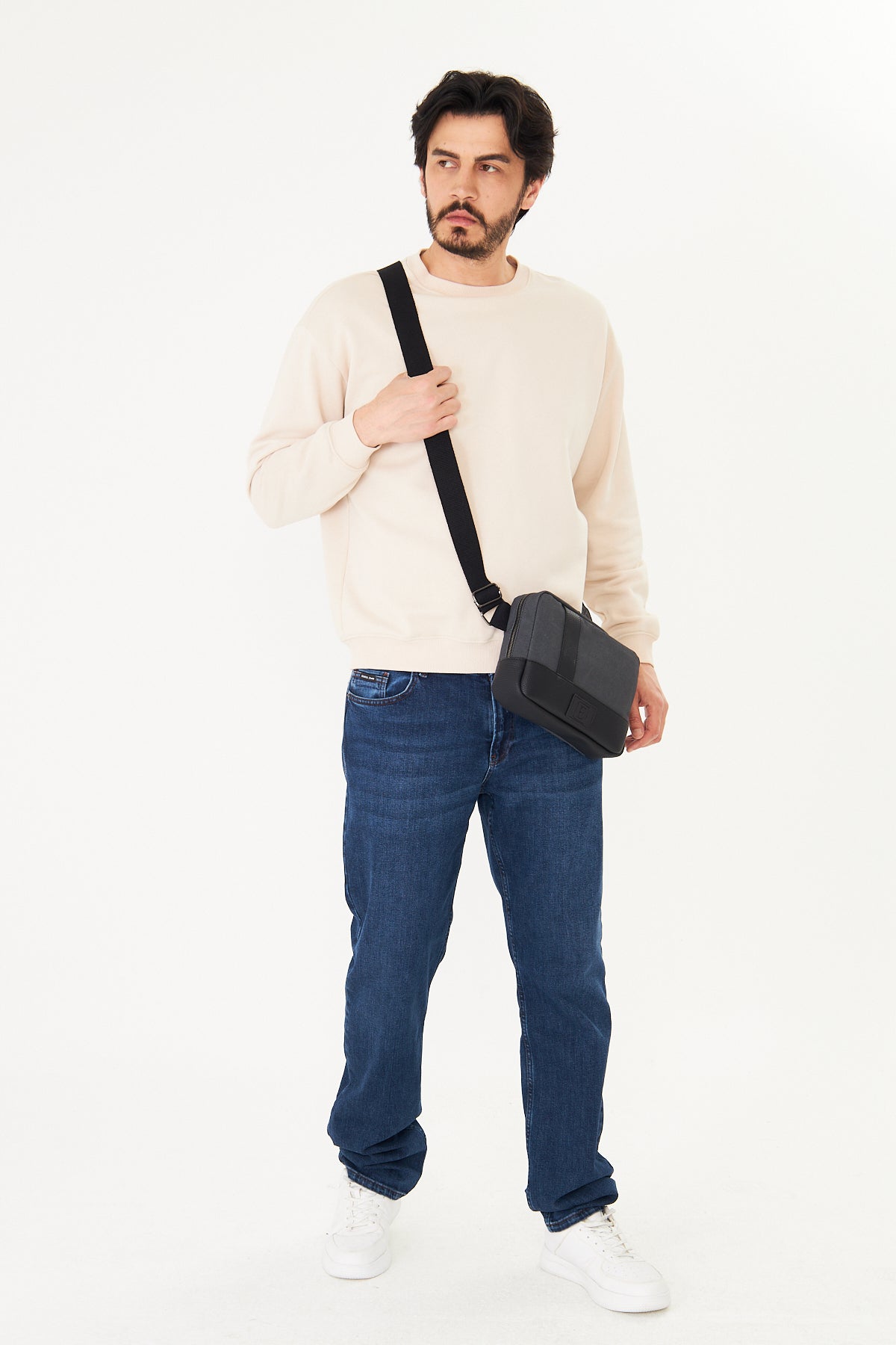 Unisex Hasır Dokulu Çapraz Omuz Çantası