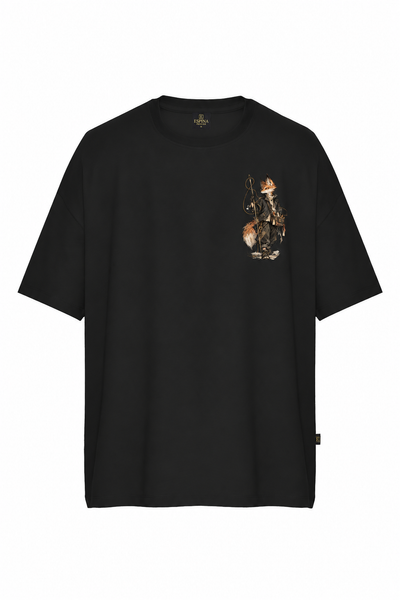 Gezgin Tilki Baskılı Unisex Tişört