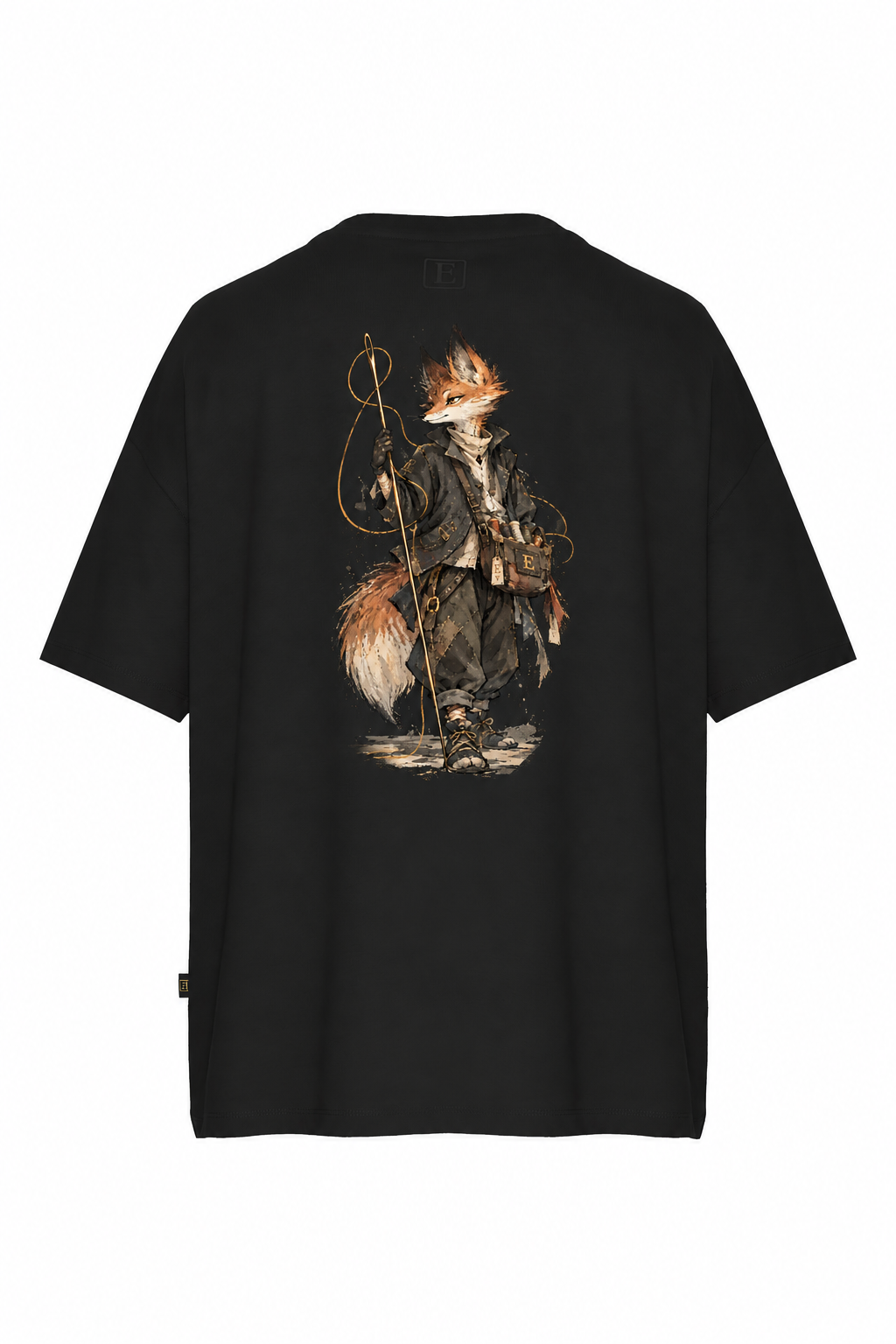 Gezgin Tilki Baskılı Unisex Tişört