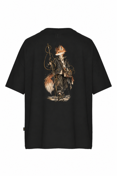 Gezgin Tilki Baskılı Unisex Tişört
