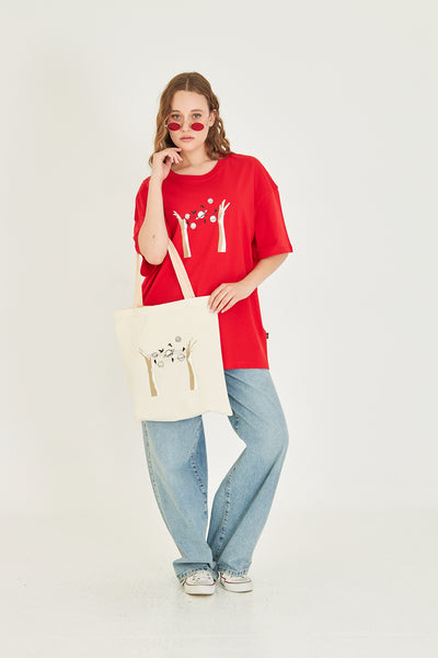 Minimal Tasarım Oversize Tişört