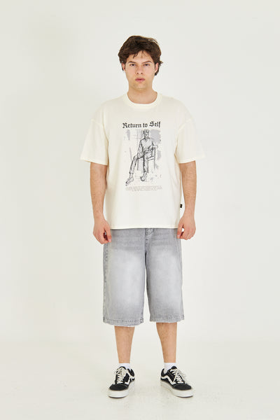 Kara Kalem Tasarım Oversize Tişört