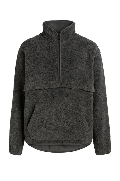 Kadın Peluş Fermuarlı Sweatshirt