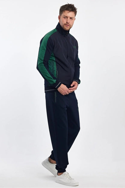 Erkek Yandan Robalı Fermuarlı Spor Eşofman Takımı