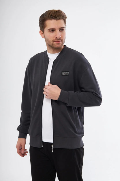Erkek Rahat Kalıp Uzun Kollu Kolej Ceket
