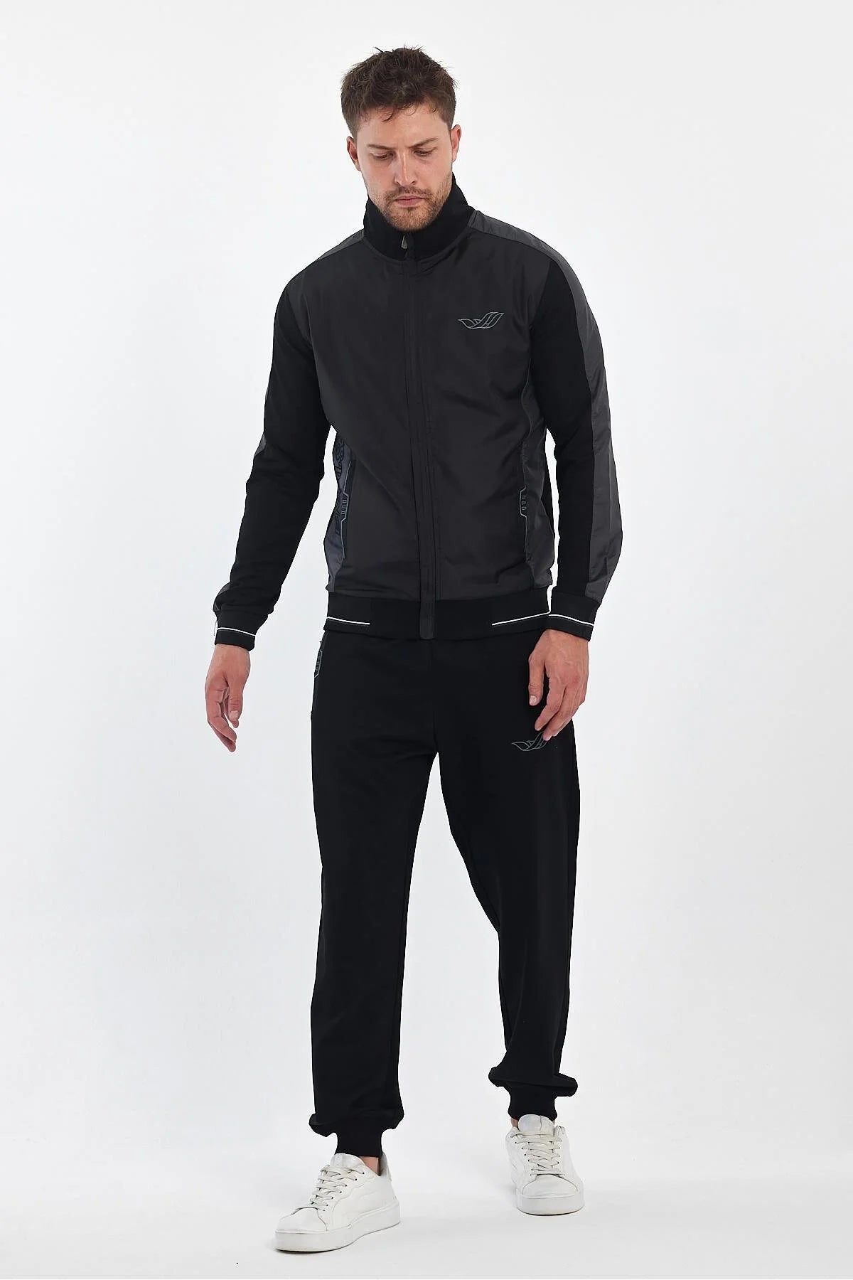 Erkek Yandan Robalı Fermuarlı Spor Eşofman Takımı