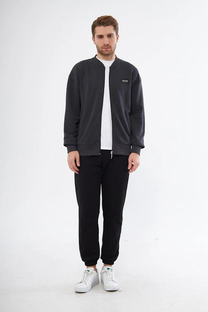 Erkek Rahat Kalıp Uzun Kollu Kolej Ceket