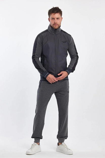 Erkek Yandan Robalı Fermuarlı Spor Eşofman Takımı