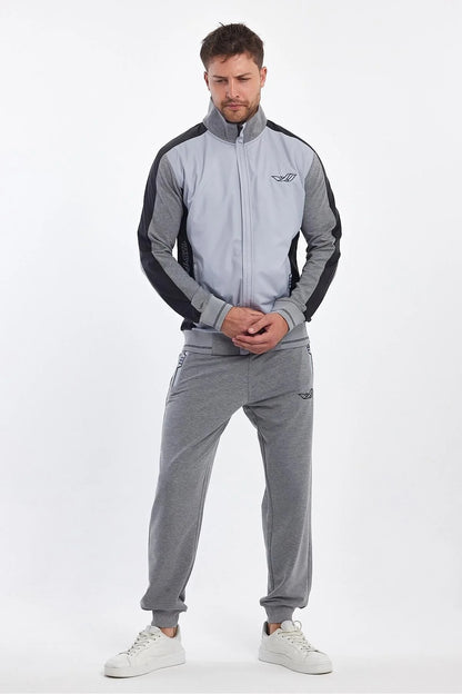 Erkek Yandan Robalı Fermuarlı Spor Eşofman Takımı