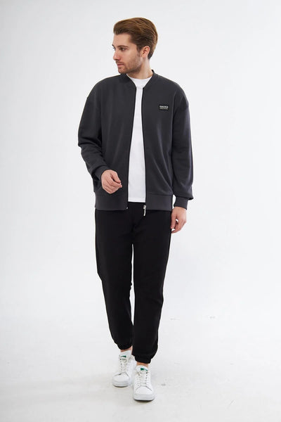 Erkek Rahat Kalıp Uzun Kollu Kolej Ceket