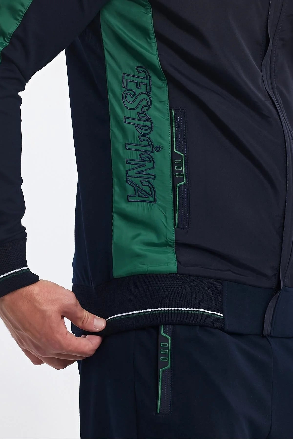 Erkek Yandan Robalı Fermuarlı Spor Eşofman Takımı