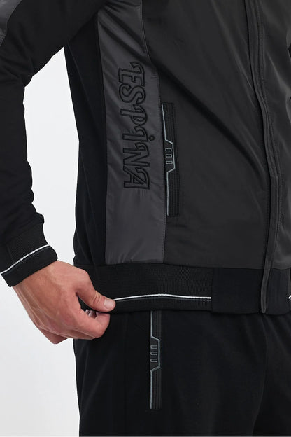 Erkek Yandan Robalı Fermuarlı Spor Eşofman Takımı