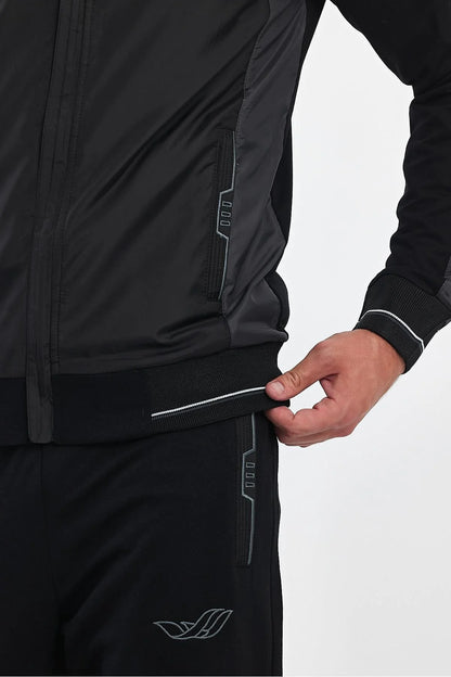 Erkek Yandan Robalı Fermuarlı Spor Eşofman Takımı