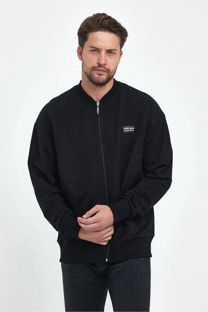 Erkek Rahat Kalıp Uzun Kollu Kolej Ceket