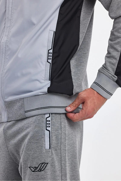 Erkek Yandan Robalı Fermuarlı Spor Eşofman Takımı