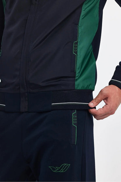 Erkek Yandan Robalı Fermuarlı Spor Eşofman Takımı