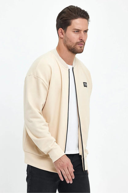 Erkek Rahat Kalıp Uzun Kollu Kolej Ceket