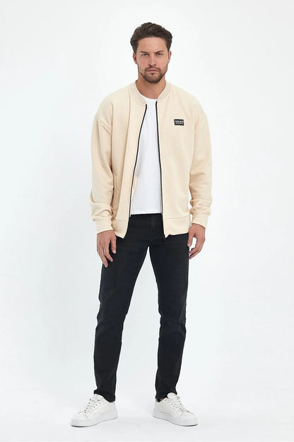 Erkek Rahat Kalıp Uzun Kollu Kolej Ceket