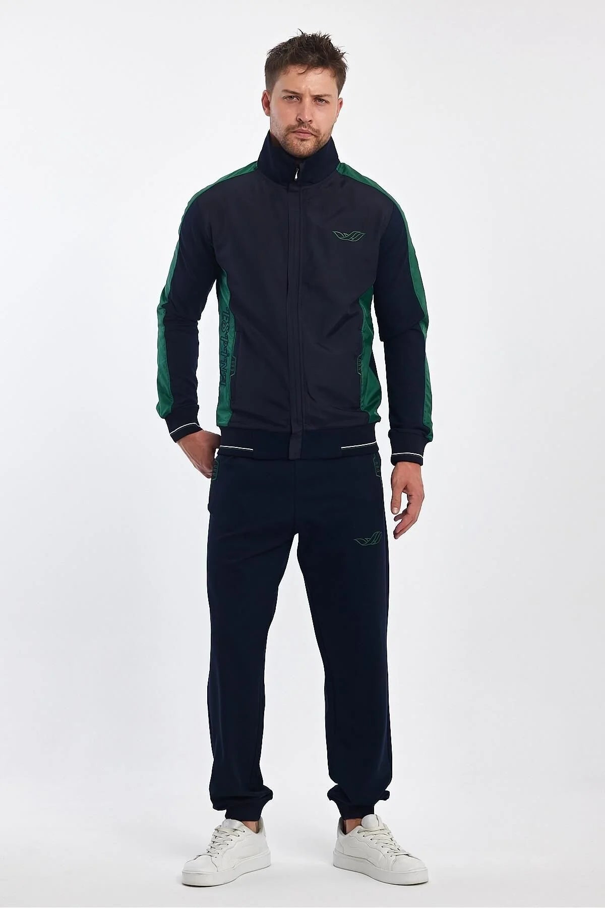 Erkek Yandan Robalı Fermuarlı Spor Eşofman Takımı