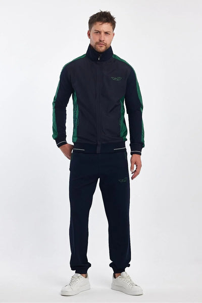 Erkek Yandan Robalı Fermuarlı Spor Eşofman Takımı