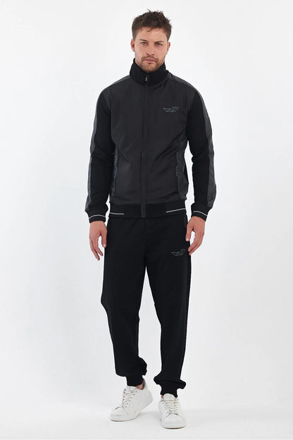 Erkek Yandan Robalı Fermuarlı Spor Eşofman Takımı