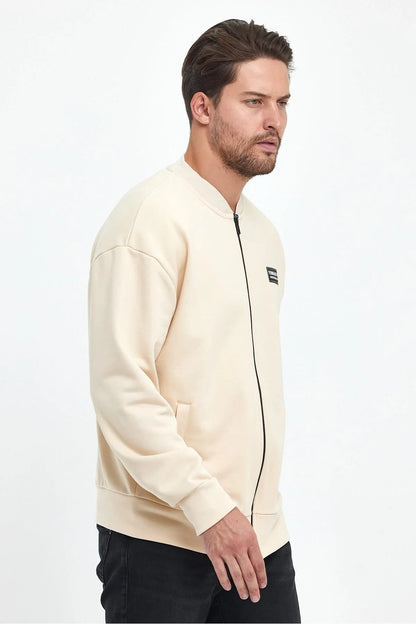 Erkek Rahat Kalıp Uzun Kollu Kolej Ceket