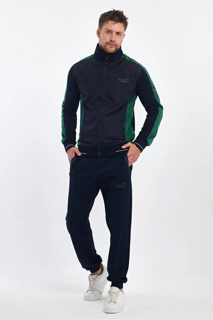 Erkek Yandan Robalı Fermuarlı Spor Eşofman Takımı