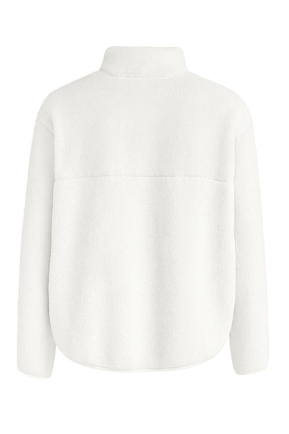 Kadın Peluş Fermuarlı Sweatshirt