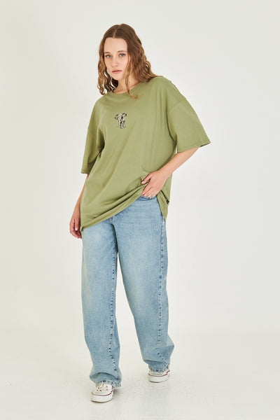 Minimal Tasarım Oversize T-Shirt
