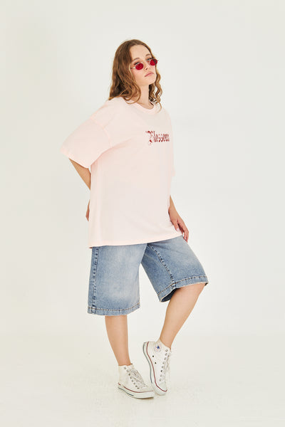 Sırt-Ön Tasarım Oversize Tişört